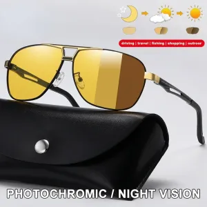 Polarized Photochromic Sunglasses for Day and Night Use
