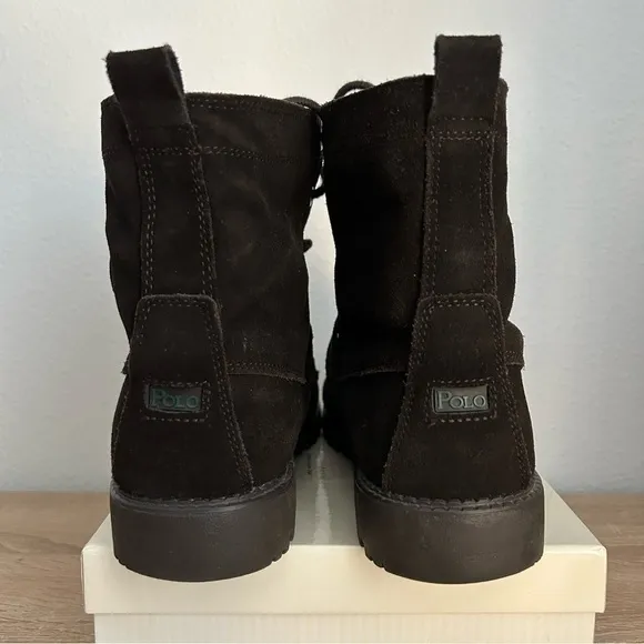 Polo Ralph Lauren‎ boots Mens size 5.5 Ranger Boot buckle brown suede