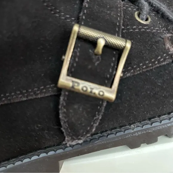 Polo Ralph Lauren‎ boots Mens size 5.5 Ranger Boot buckle brown suede