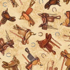 QT Fabrics Running Wild 2600-30628-A Saddle Toss Tan