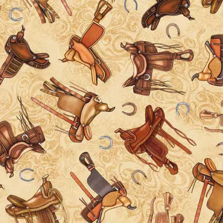 QT Fabrics Running Wild 2600-30628-A Saddle Toss Tan