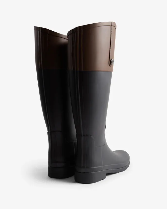 Refined Riding Boot By Hunter -  Black/Bolt Brown