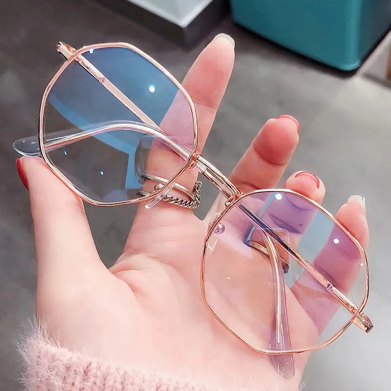 Retro Polygon Anti-Blue Light Glasses