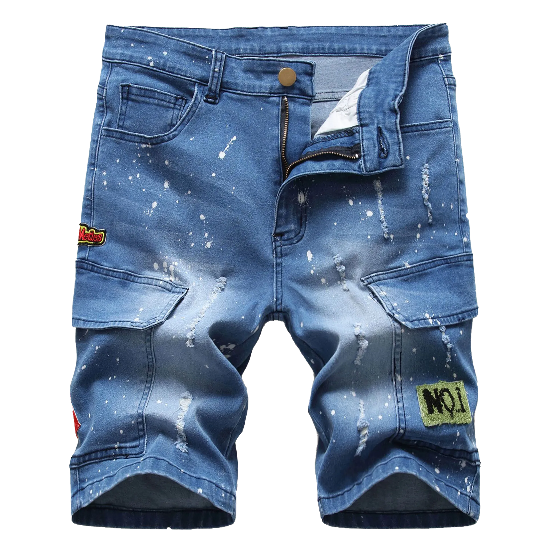 Ripped denim shorts-D139 | Inspanda