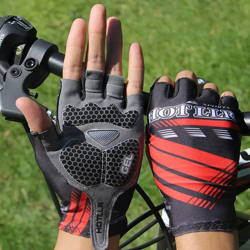 Road Mountain Bike Riding Gloves Half-finger Bicycle Shock Absorption Non-slip Sun Protection Men and Women Driving Fitness Gloves
