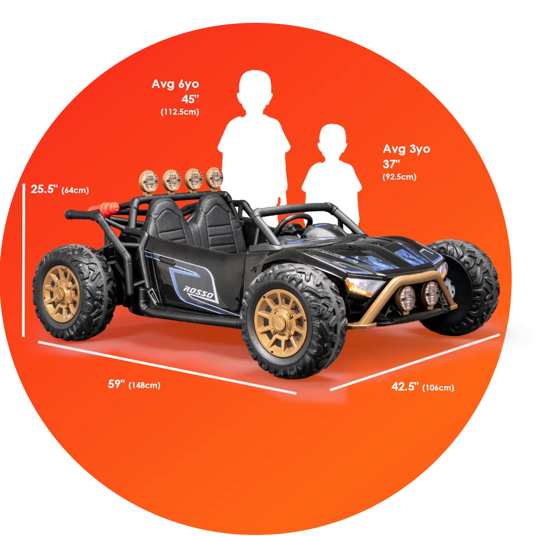 Rosso XDB Dune Buggy Outdoor Ride On 4 Wheeler For Kids | Blue | For 3-8 yrs old