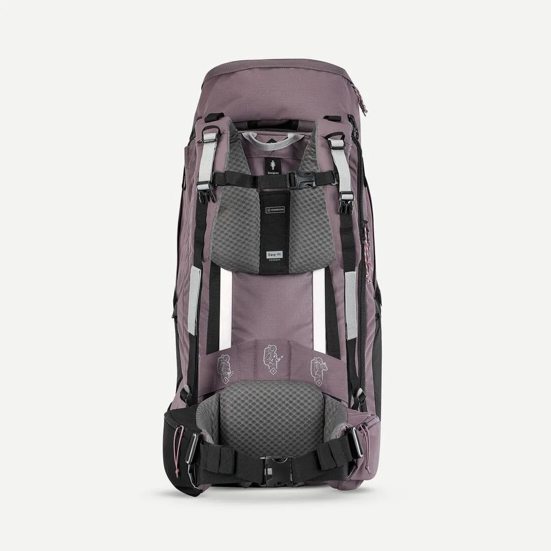 Sac à dos de voyage et trekking ouverture valise 60   6 L Femme - Travel 900