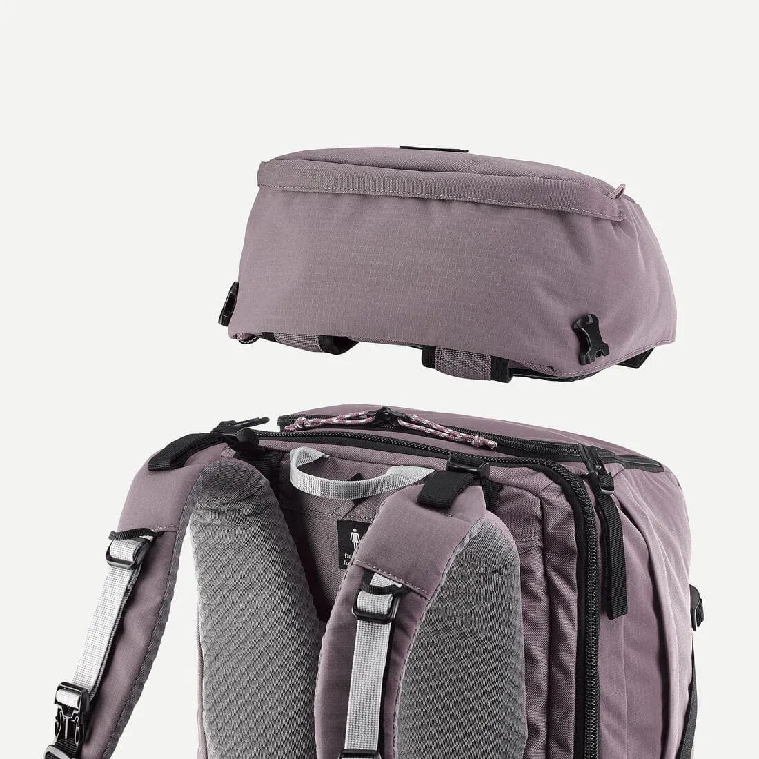 Sac à dos de voyage et trekking ouverture valise 60   6 L Femme - Travel 900