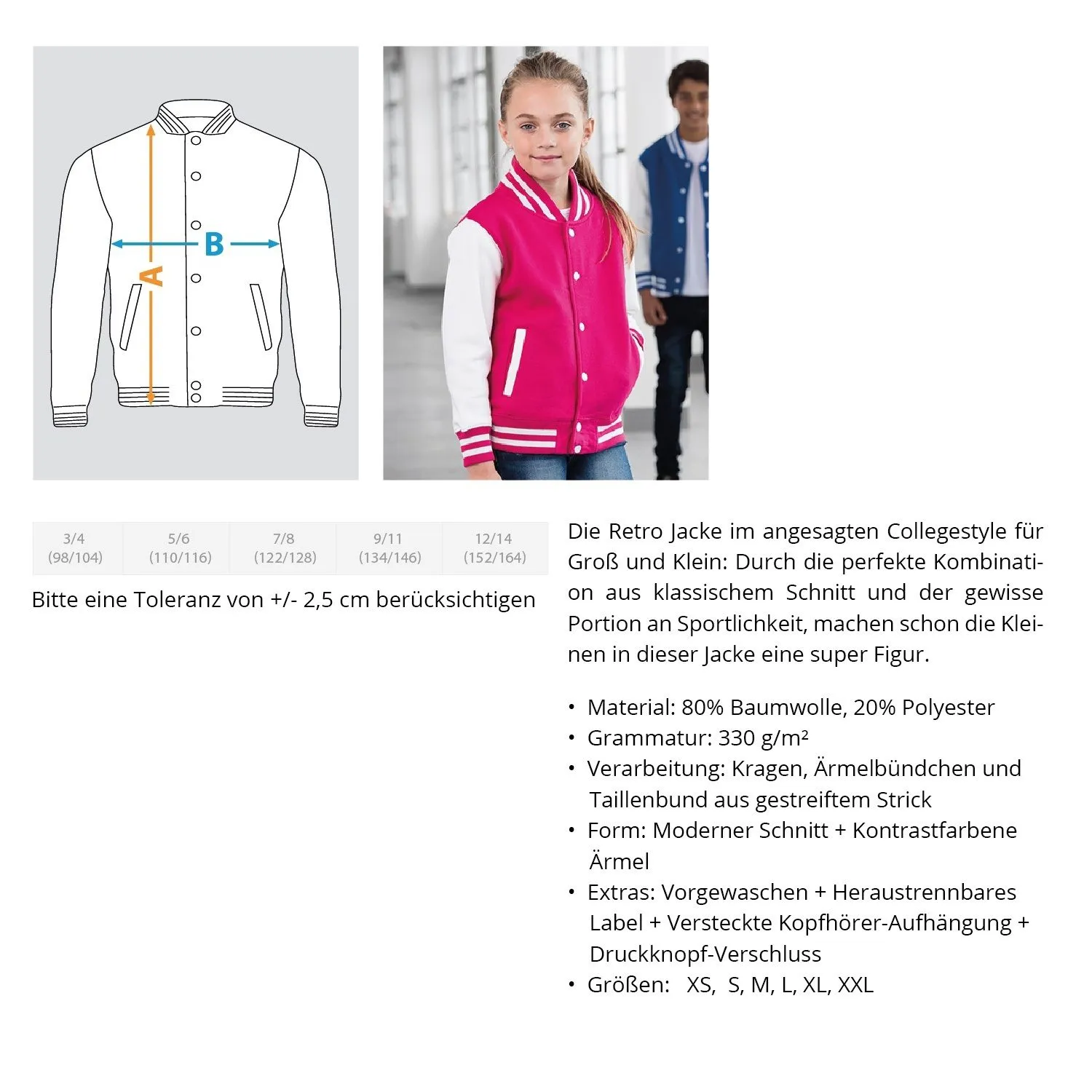 Sächsische Schweiz - Lilienstein  - Kinder College Sweatjacke