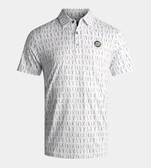 SCRIBBLE CLUB POLO - WHITE