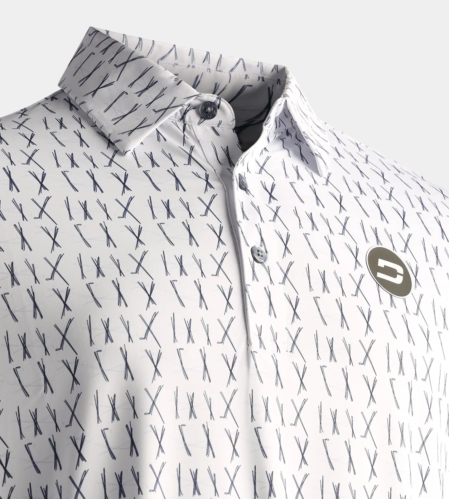 SCRIBBLE CLUB POLO - WHITE