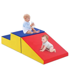 Small Soft Play Equipment | 2 Piece Climb & Slide Foam Play Set | Colour Options | 6m 