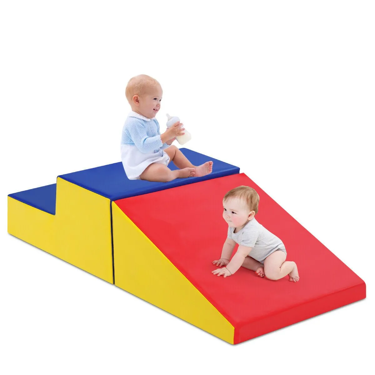 Small Soft Play Equipment | 2 Piece Climb & Slide Foam Play Set | Colour Options | 6m 