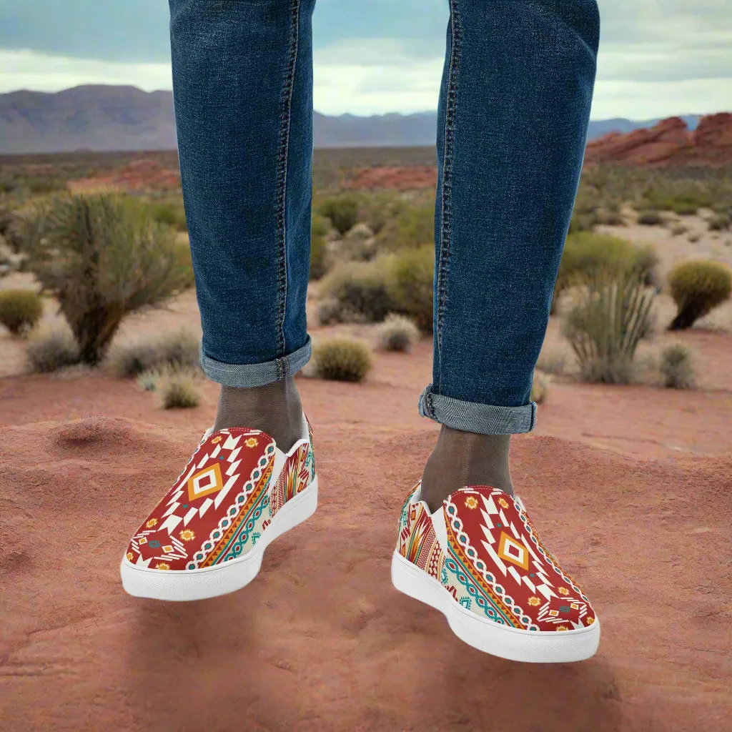Southwest Collection Men's Slip-On Canvas Shoes Nogales