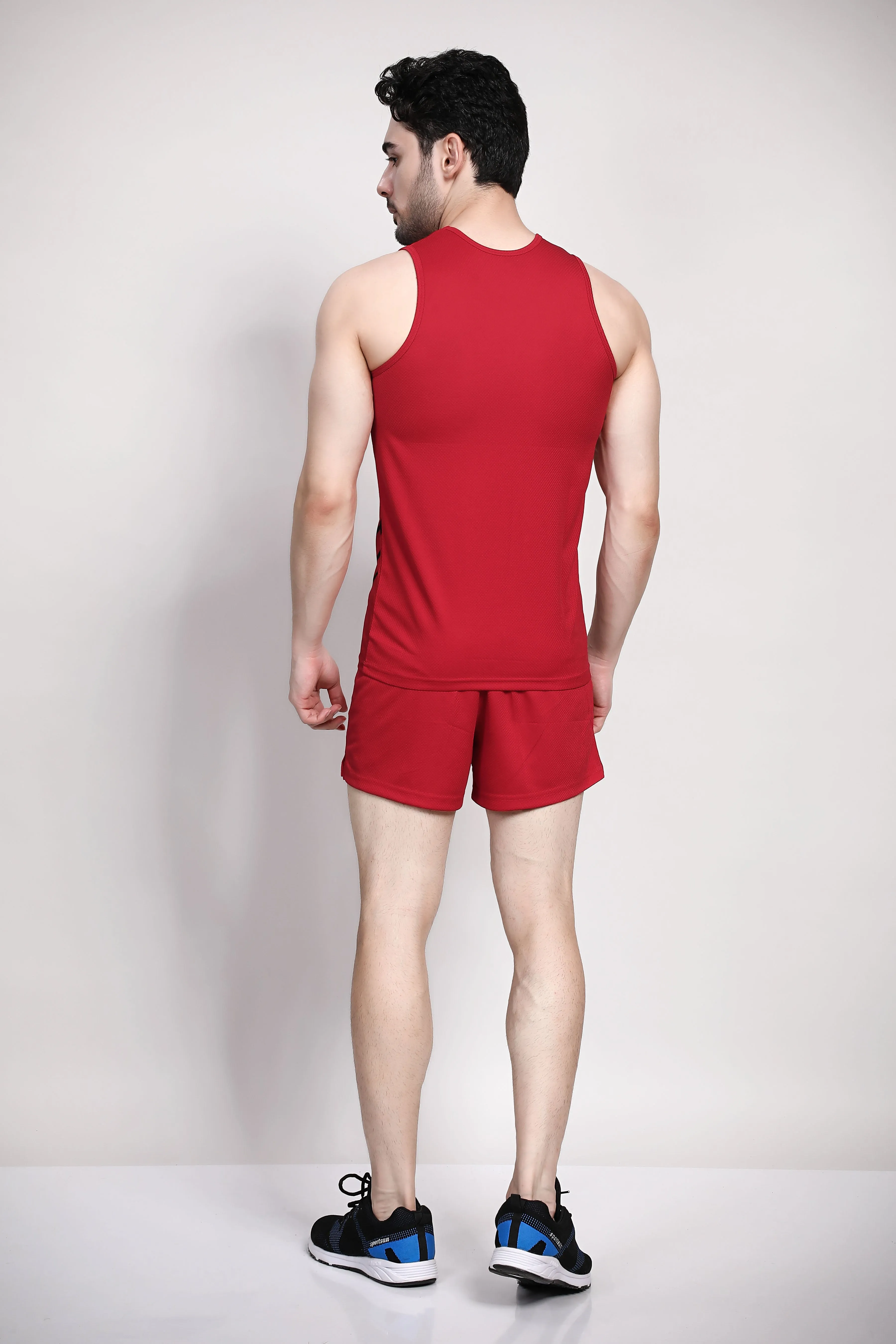 Sport Sun Printed Red Athletic Kit