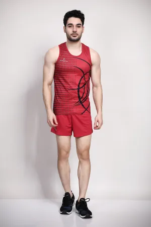 Sport Sun Printed Red Athletic Kit