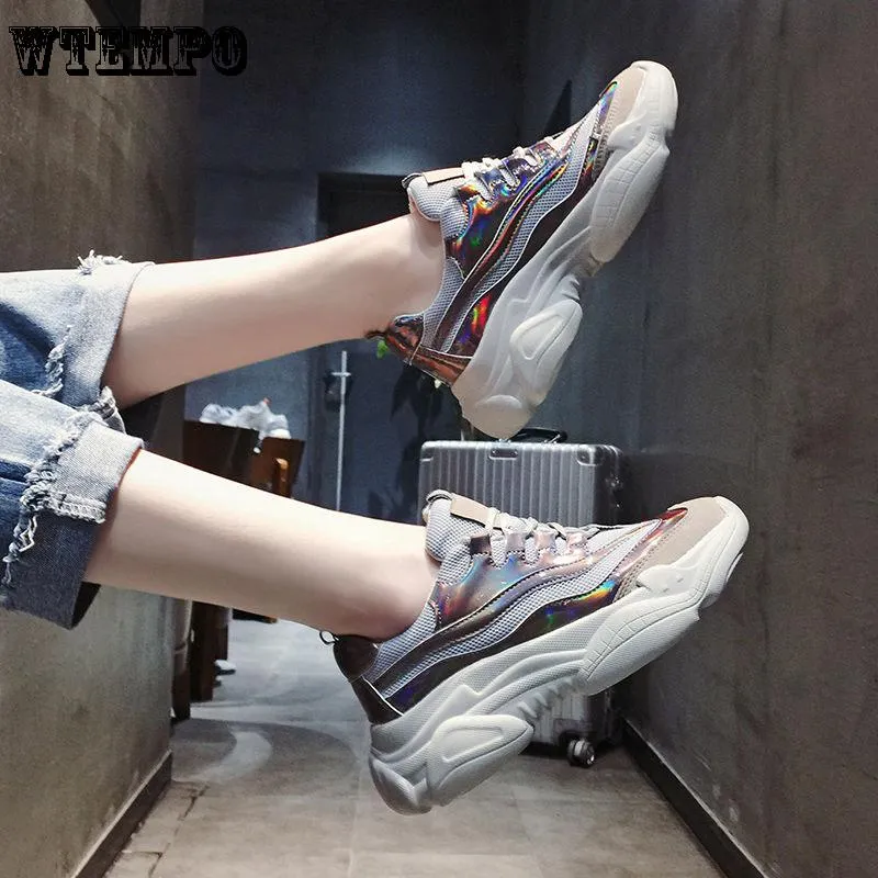 Summer Fashion Wild Platform Sports Shoes Comfortable Breathable Mesh Shoes Women