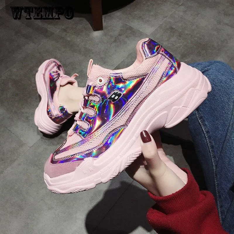 Summer Fashion Wild Platform Sports Shoes Comfortable Breathable Mesh Shoes Women
