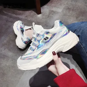 Summer Fashion Wild Platform Sports Shoes Comfortable Breathable Mesh Shoes Women