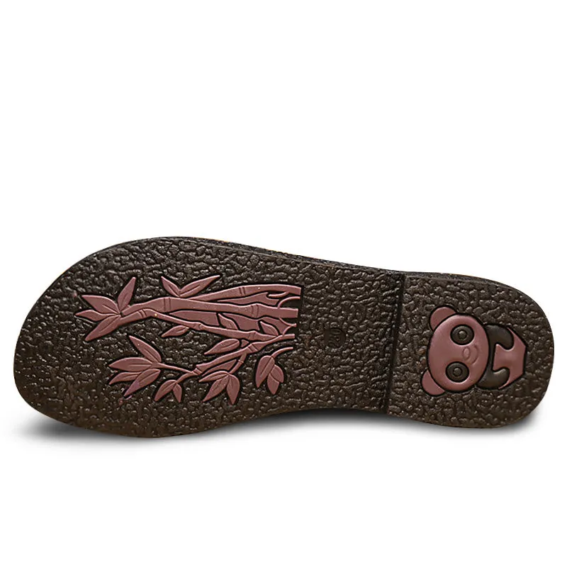 Summer Loafers Shoes Women Genuine Leather Slip-On Ballet Flats