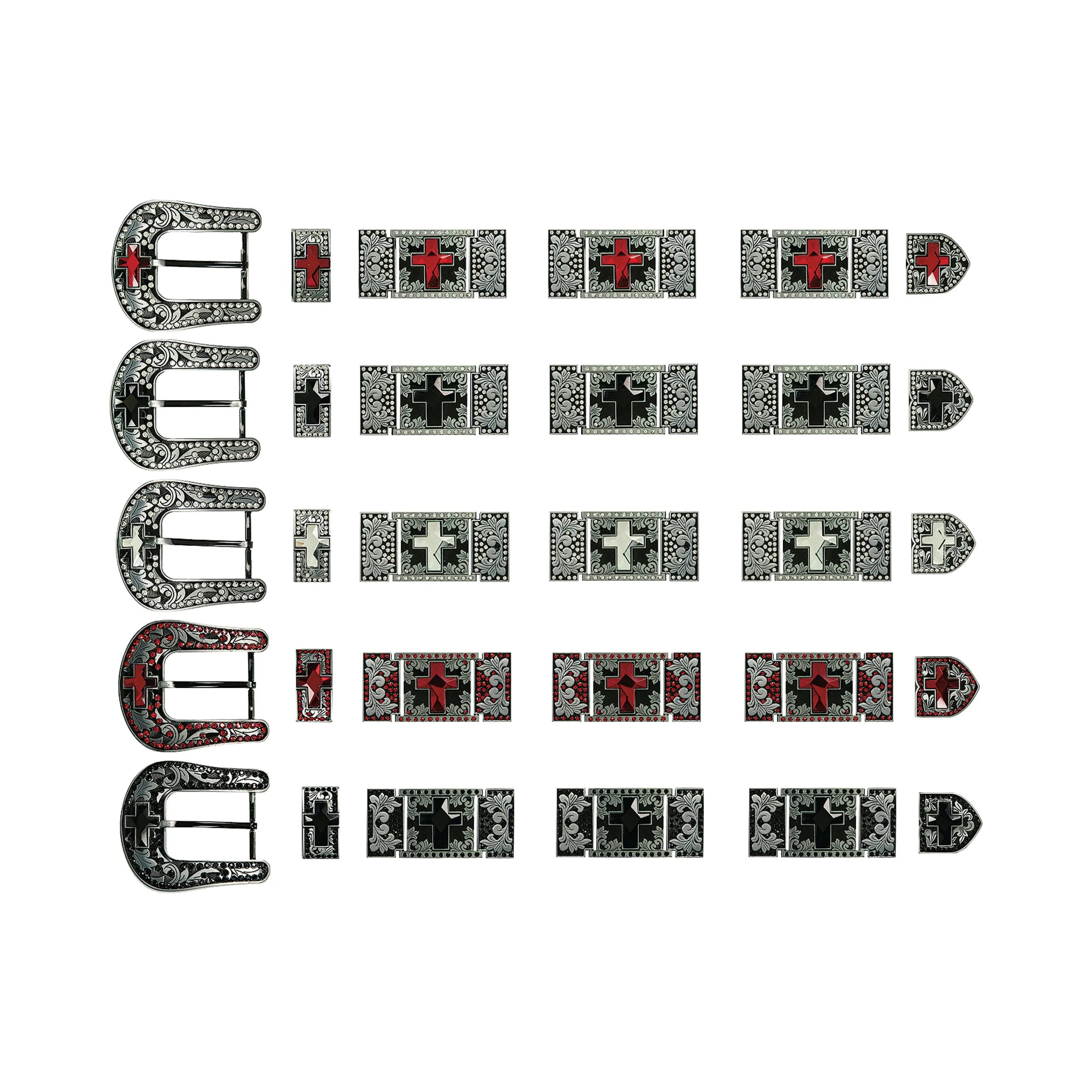 Three Piece Cross Buckle Set