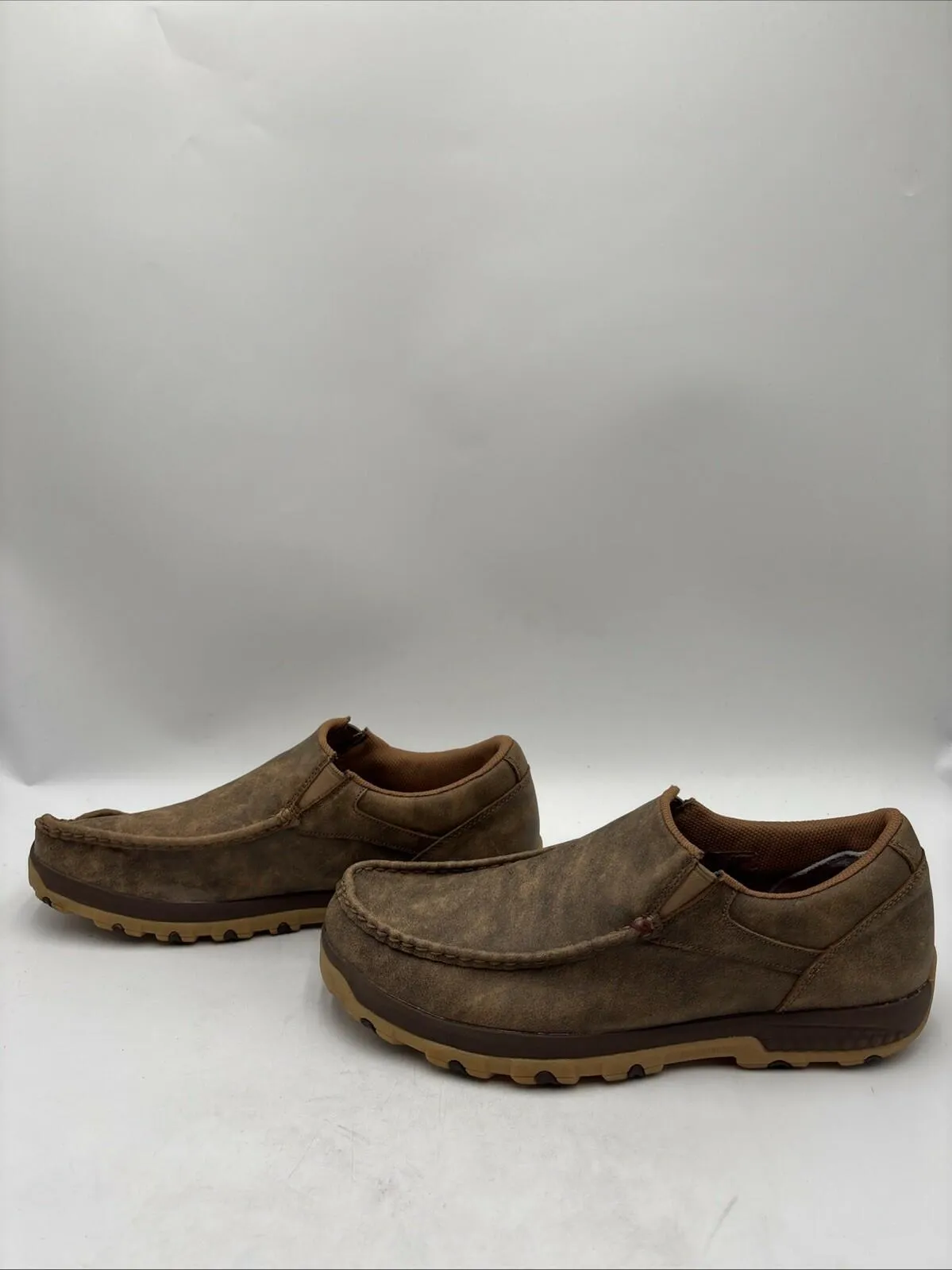 Twisted X Men's Driving Moc Slip On Shoes Brown Size 12M - Very Good