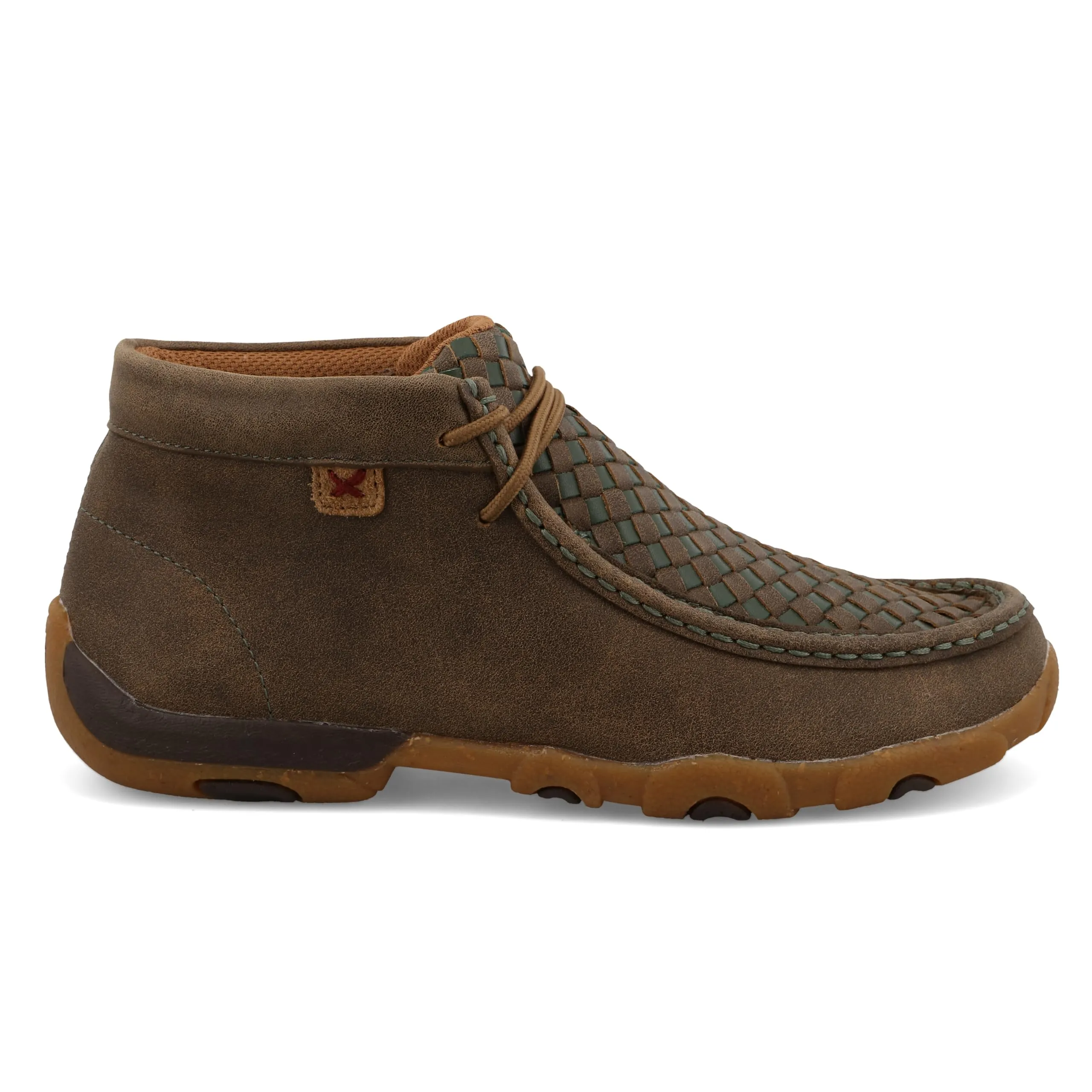 Twisted X Women's Boat Shoe Driving Moc Bomber & Clover 6.5