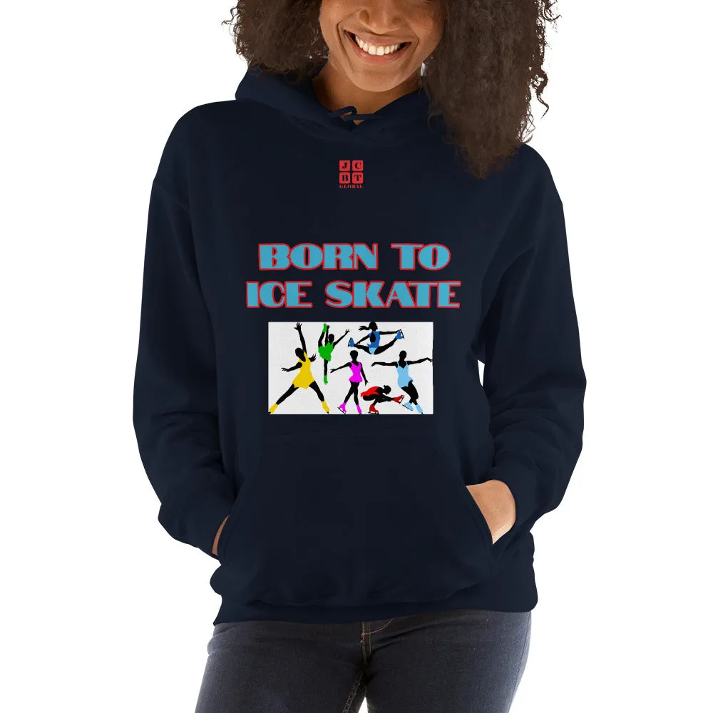 Unisex Hoodie "2041-0041 Born To Ice Skate (Red Logo)"