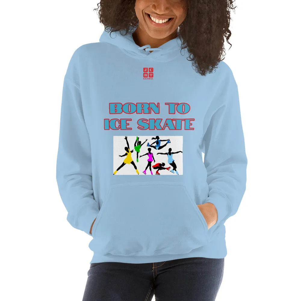 Unisex Hoodie "2041-0041 Born To Ice Skate (Red Logo)"