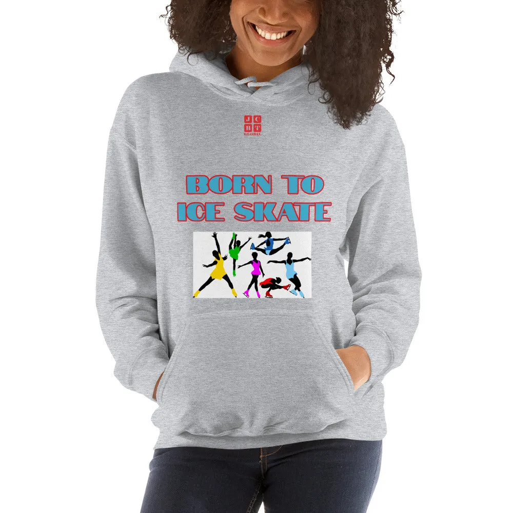 Unisex Hoodie "2041-0041 Born To Ice Skate (Red Logo)"