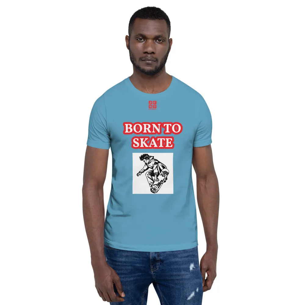 Unisex t-shirt "10101-0071 Born To Skate (Red Logo)"