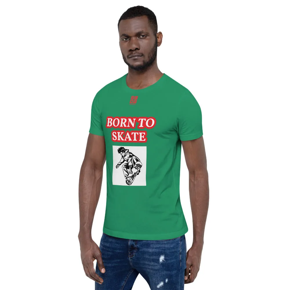 Unisex t-shirt "10101-0071 Born To Skate (Red Logo)"