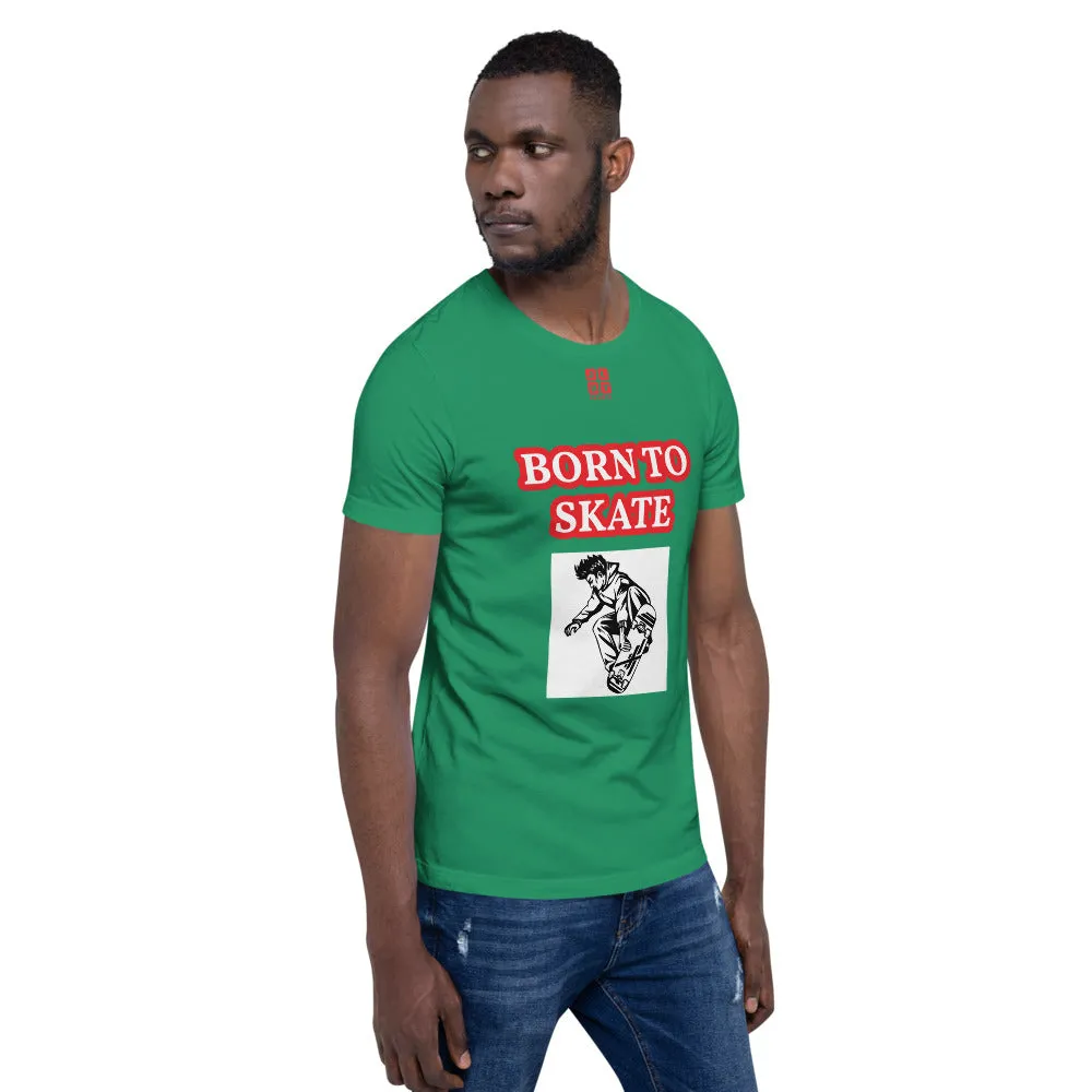 Unisex t-shirt "10101-0071 Born To Skate (Red Logo)"
