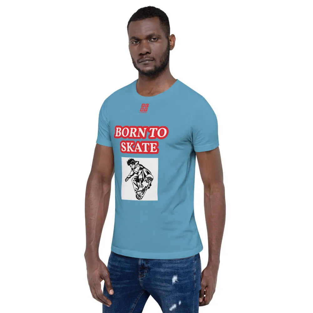 Unisex t-shirt "10101-0071 Born To Skate (Red Logo)"