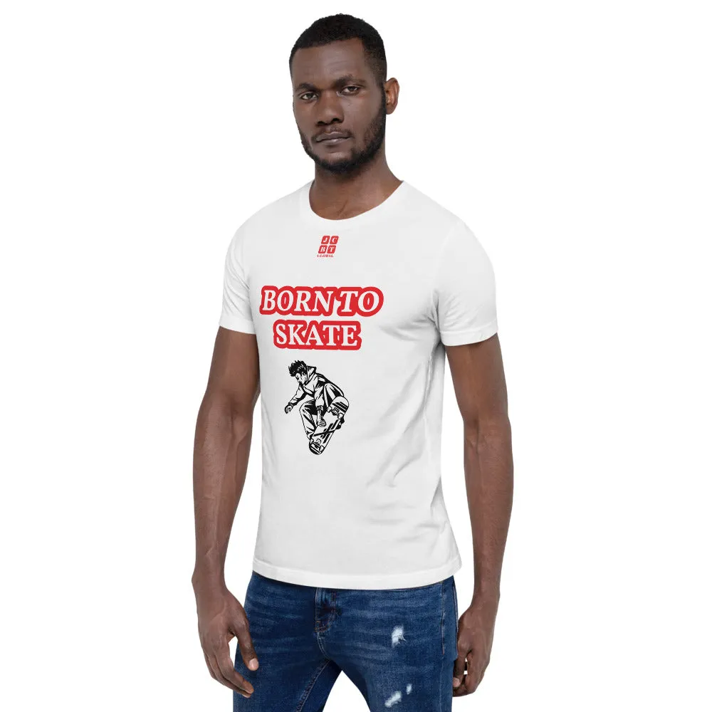 Unisex t-shirt "10101-0071 Born To Skate (Red Logo)"