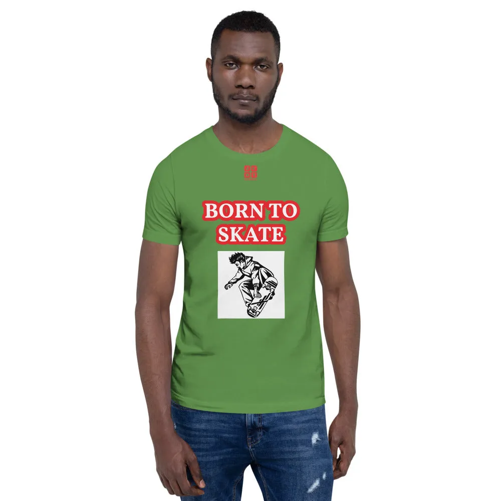 Unisex t-shirt "10101-0071 Born To Skate (Red Logo)"
