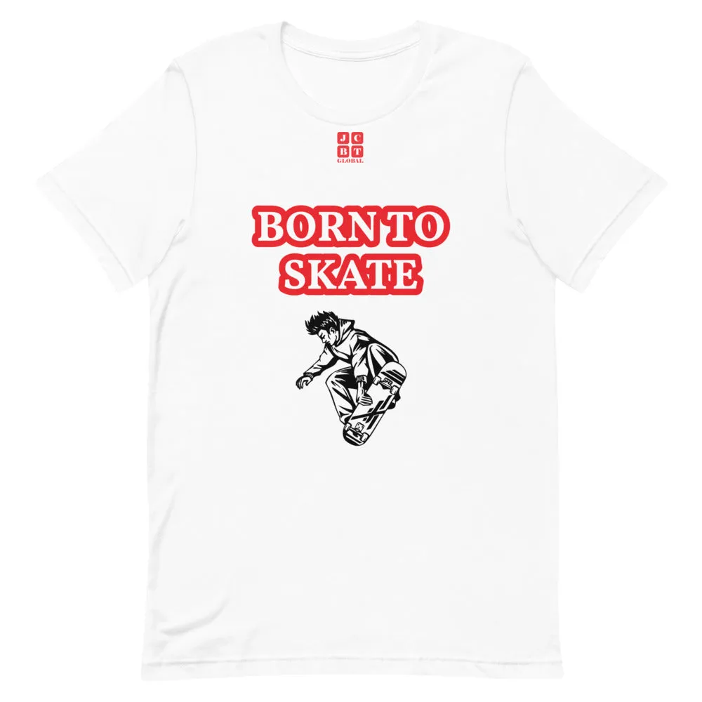 Unisex t-shirt "10101-0071 Born To Skate (Red Logo)"