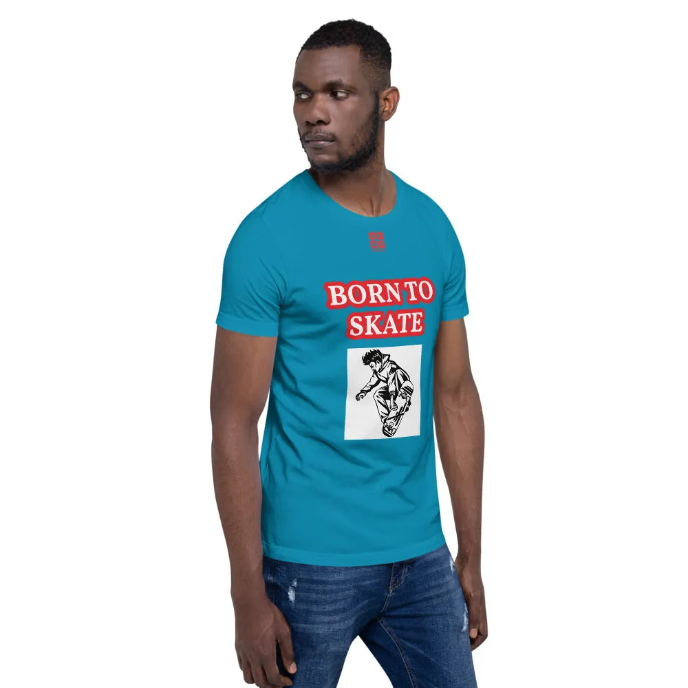 Unisex t-shirt "10101-0071 Born To Skate (Red Logo)"