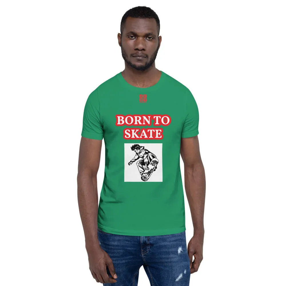 Unisex t-shirt "10101-0071 Born To Skate (Red Logo)"