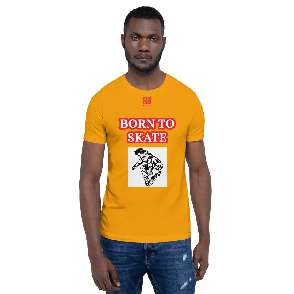 Unisex t-shirt "10101-0071 Born To Skate (Red Logo)"