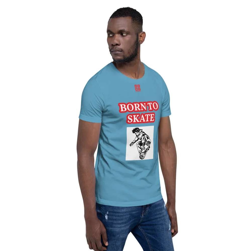 Unisex t-shirt "10101-0071 Born To Skate (Red Logo)"