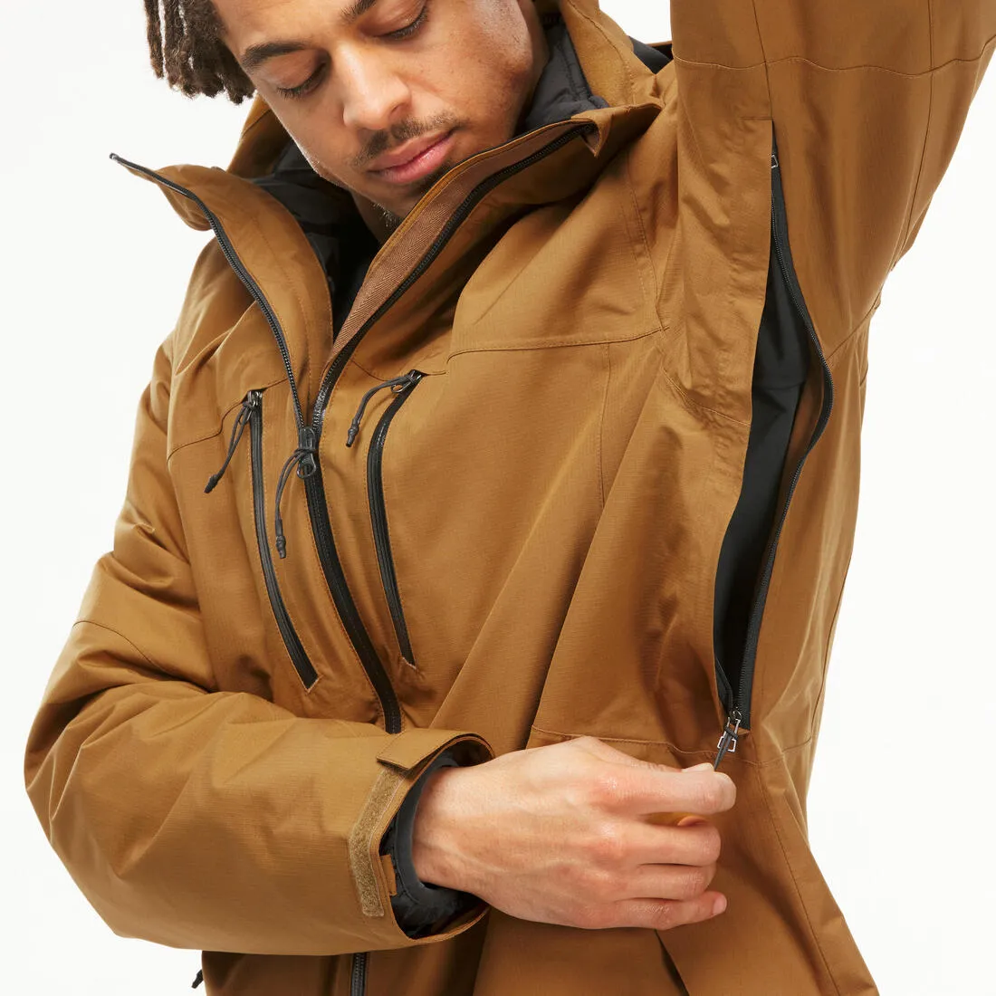 Veste 3en1 de randonnée -10°C imperméable homme, MH500 Mountain