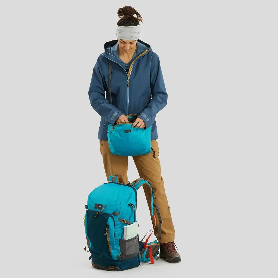 Veste 3en1 imperméable de randonnée - sh500 mountain -10°c - femme