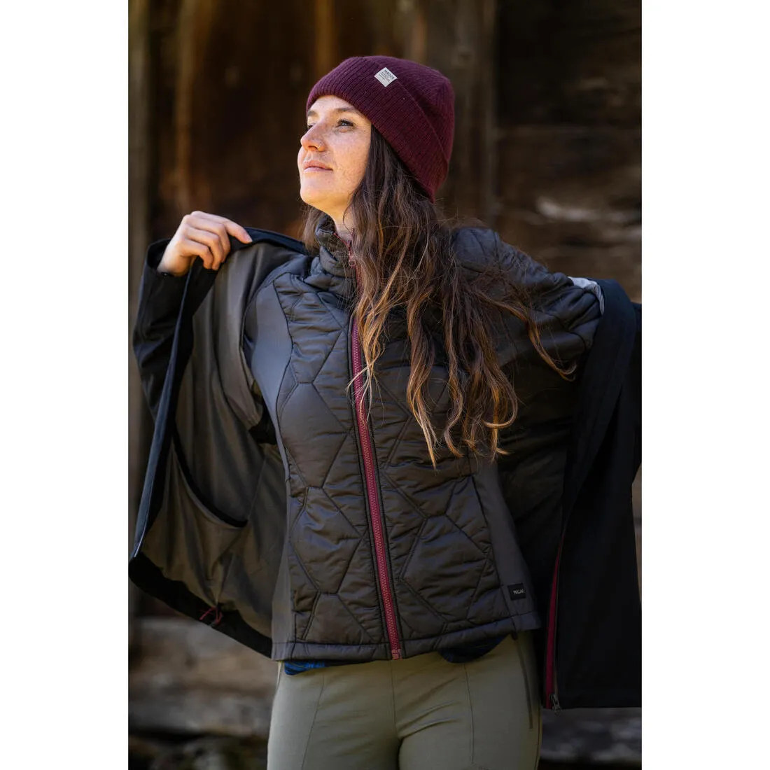 Veste 3en1 imperméable de randonnée - sh500 mountain -10°c - femme