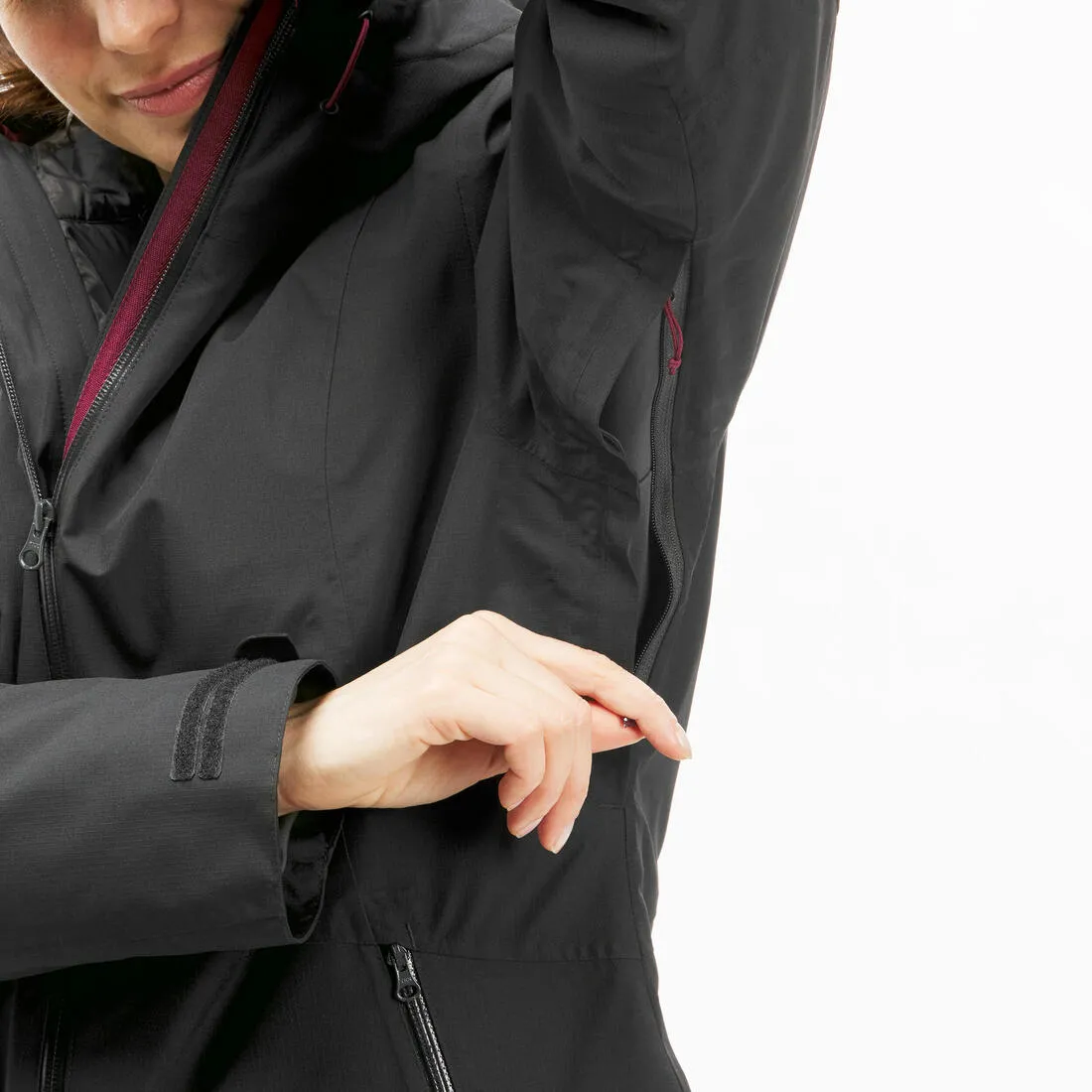 Veste 3en1 imperméable de randonnée - sh500 mountain -10°c - femme