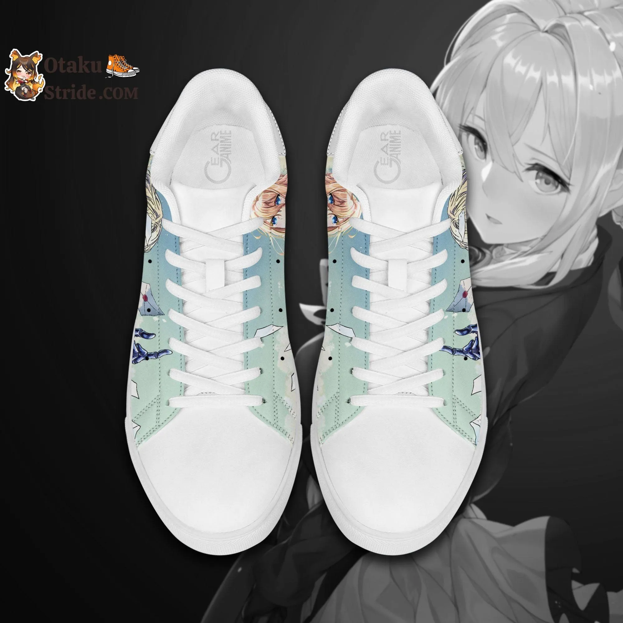 Violet Evergarden Skate Shoes Custom Anime Shoes For Fan