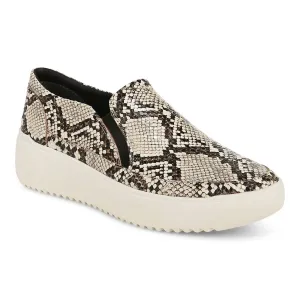 VIONIC KEARNY BLACK/WHITE SNAKE PLATFORM SLIP ON SNEAKER