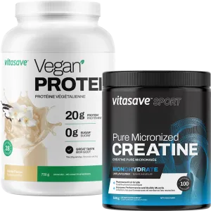 Vitasave Vegan Sport Bundle (Vegan Protein-Vanilla   Creatine)