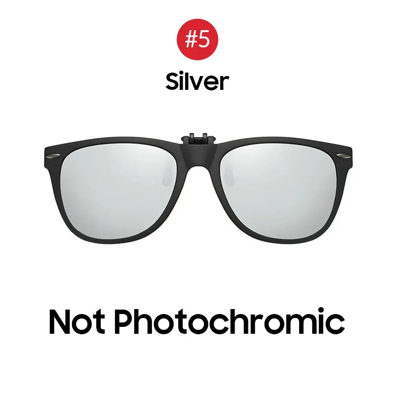 VIVIBEE Men Photochromic Polarized Lens Flip Up Clip-on Sunglasses