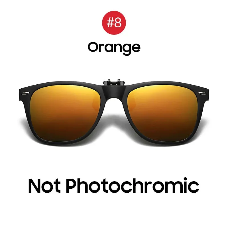 VIVIBEE Men Photochromic Polarized Lens Flip Up Clip-on Sunglasses